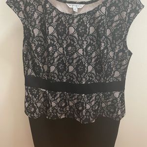 Lace peplum dress
